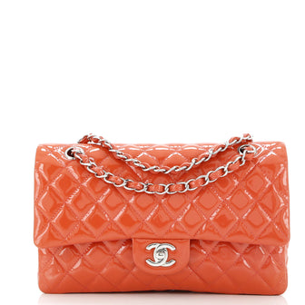 Chanel Classic Double Flap Bag Quilted Patent Medium