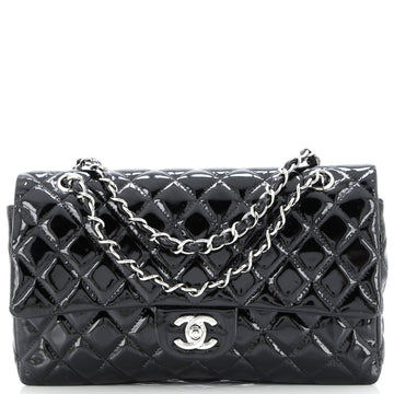 Chanel Classic Double Flap Bag Quilted Patent Medium