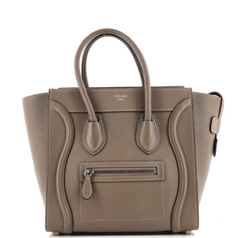 Celine Luggage Bag Grainy Leather Micro