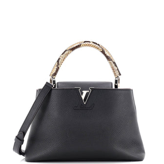 Louis Vuitton Capucines Bag Leather with Python PM