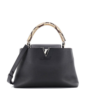 Louis Vuitton Capucines Bag Leather with Python PM
