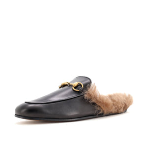 Gucci Men's Princetown Mules Leather with Fur