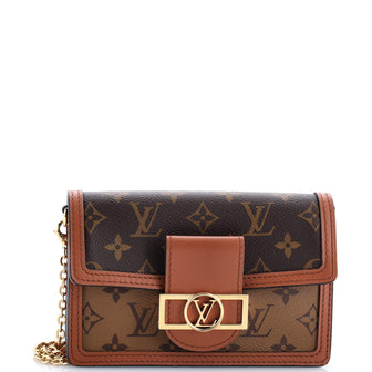 Louis Vuitton Dauphine Chain Wallet Reverse Monogram Canvas