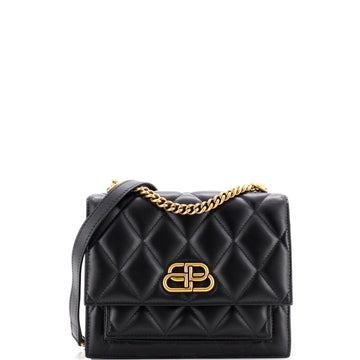Balenciaga Sharp Shoulder Bag Quilted Leather Small