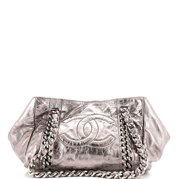 Chanel Modern Chain Tote Metallic Calfskin Large