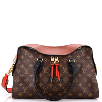 Louis Vuitton Tuileries Handbag Monogram Canvas with Leather