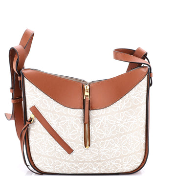 Loewe Hammock Bag Leather and Anagram Jacquard Small