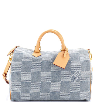 Louis Vuitton Speedy Bandouliere Bag Damier 3D Denim 40