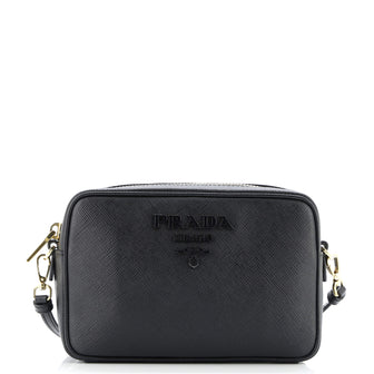 Prada Monochrome Camera Bag Saffiano Leather Small