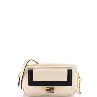Fendi Easy 2 Baguette Crossbody Bag Leather Mini