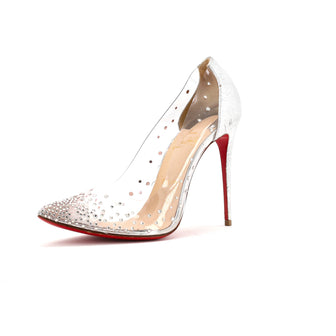 Christian Louboutin Women's Degrastrass Pumps PVC with Crystals 100