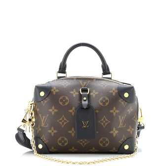 Louis Vuitton Petite Malle Souple Handbag Monogram Canvas