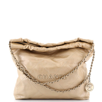 Chanel 22 Chain Hobo Quilted Calfskin Large