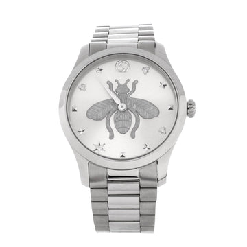 Gucci G-Timeless Bee Quartz Watch Stainless Steel 38