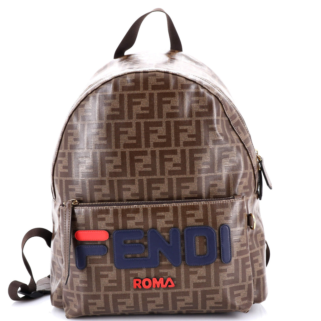 Fendi Mania Logo Backpack Zucca Coated Canvas Medium 340458 display picture 3