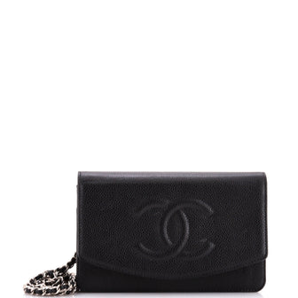 Chanel Vintage Timeless Wallet on Chain Caviar