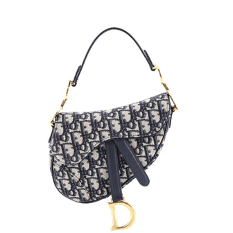 Christian Dior Saddle Handbag Oblique Canvas Mini