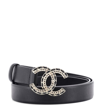 Chanel Woven Chain CC Buckle Belt Leather Medium
