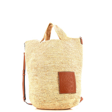 Loewe Slit Tote Straw Large