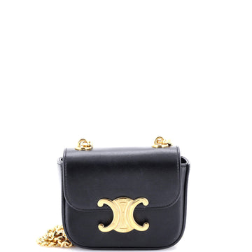 Celine Claude Chain Shoulder Bag Leather Mini
