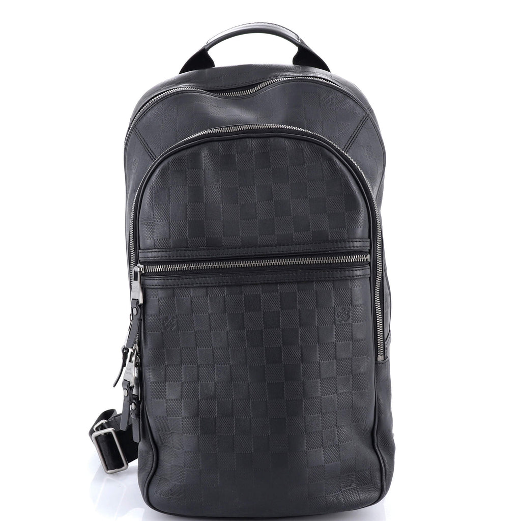 louis vuitton backpack michael nm Louis Vuitton Michael NM Backpack Damier Infini Leather Black 34074311