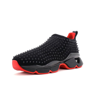 Christian Louboutin Men's Spike Sock Sneakers Spiked Neoprene