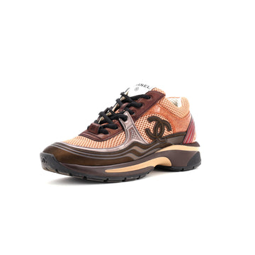 Chanel Women's CC Low-Top Sneakers Mesh and Laminated Leather