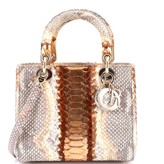 Christian Dior Lady Dior Bag Python Medium