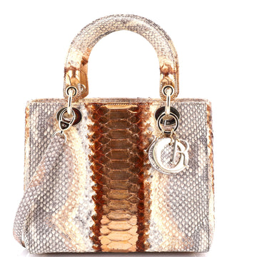 Christian Dior Lady Dior Bag Python Medium