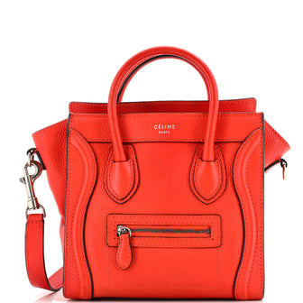 Celine Luggage Bag Grainy Leather Nano