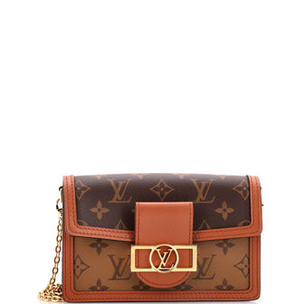 Louis Vuitton Dauphine Chain Wallet Reverse Monogram Canvas