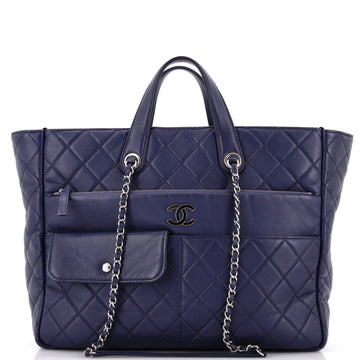 Chanel Ultra Pocket Shopping Tote Quilted Calfskin Large