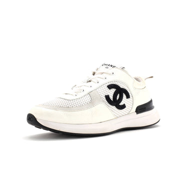 Chanel Women's CC Low-Top Sneakers Leather and Mesh