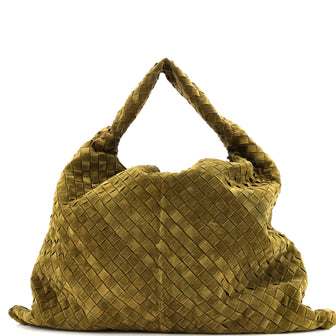 Bottega Veneta Hop Hobo Intrecciato Suede Large
