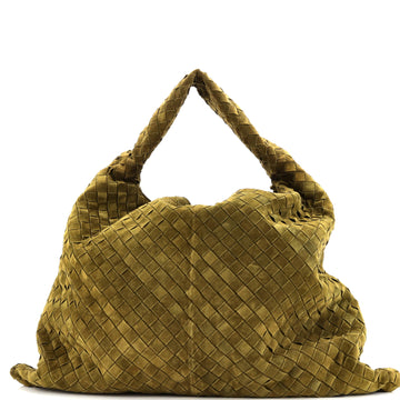 Bottega Veneta Hop Hobo Intrecciato Suede Large
