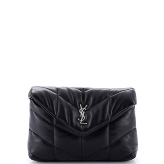 Saint Laurent LouLou Puffer Clutch Leather Small