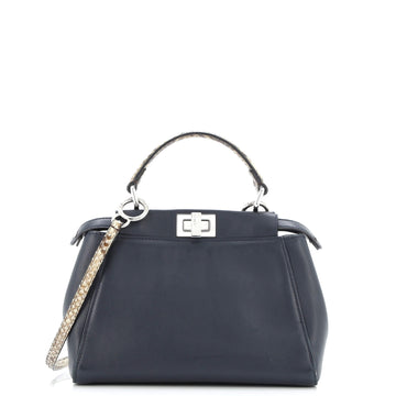 Fendi Peekaboo Bag Leather with Python Mini