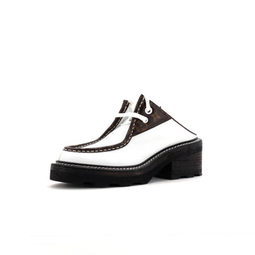 Louis Vuitton Women's LV Beaubourg Open Back Platform Derby Shoes Leather with Monogram Canvas