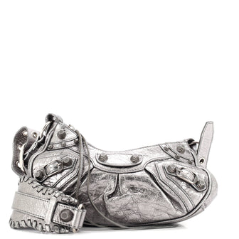 Balenciaga Le Cagole Giant Studs Shoulder Bag Leather XS