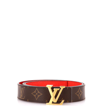 Louis Vuitton LV Initiales Reversible Belt Monogram Canvas and Leather Thin