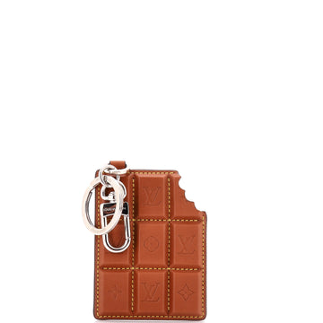 Louis Vuitton Chocolate Bar Charm and Key Holder Monogram Canvas and Leather