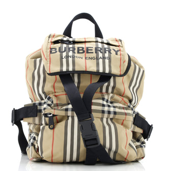 Burberry Wilfin Backpack Heritage Stripe Nylon Small