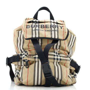 Burberry Wilfin Backpack Heritage Stripe Nylon Small