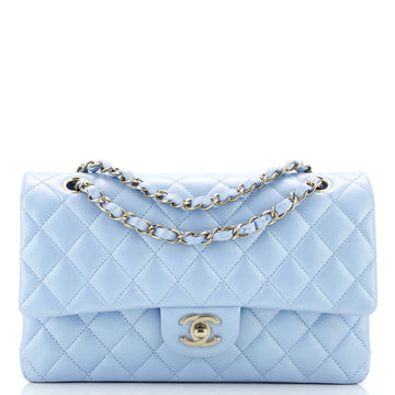 Chanel Classic Double Flap Bag Quilted Iridescent Lambskin Medium