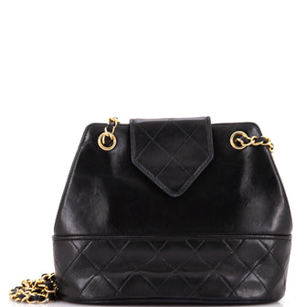 Chanel Vintage Tassel Flap Bag Quilted Lambskin Small