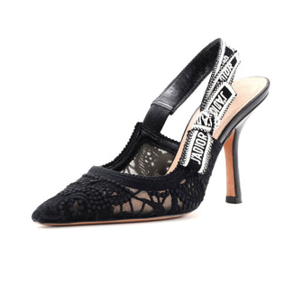 Christian Dior Women's J'Adior Slingback Pumps Embroidered Fabric 100
