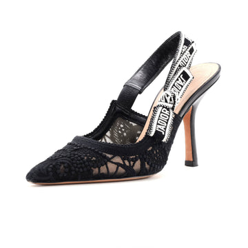 Christian Dior Women's J'Adior Slingback Pumps Embroidered Fabric 100