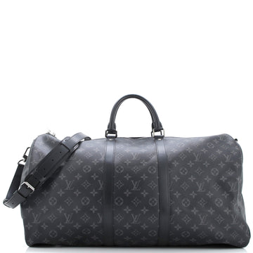 Louis Vuitton Keepall Bandouliere Bag Monogram Eclipse Canvas 55