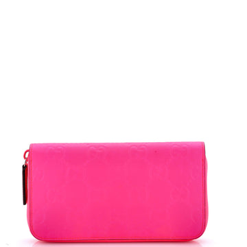 Gucci Zip Around Wallet GG Rubber Effect Leather