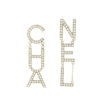 Chanel CHA-NEL Drop Earrings Metal with Crystals